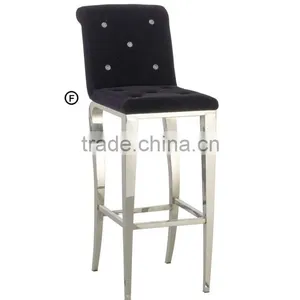 Modern Stainless Steel Bar Stool High Chair LH-817F thumbnail-1