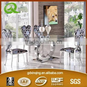 TH347 Modern Design Round Glass Dinining Table Tempered Glass Dining Table thumbnail-2