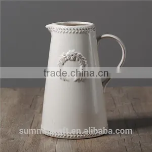 Home Goods Big Size Decorative White Ceramic Vases thumbnail-3
