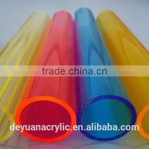 100% Virgin Colored Cylinder Acrylic Tube for Chrismas Decoration thumbnail-1