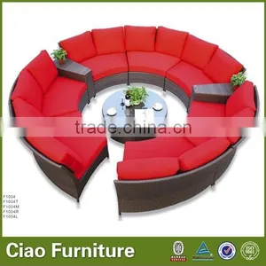 Outdoor Furniture Fabric Outdoor Half Round Sofa Set thumbnail-3