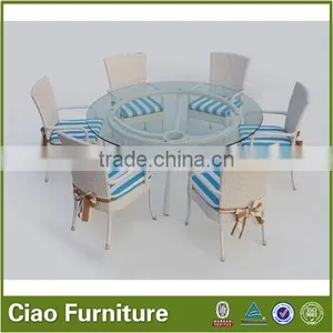 Commercial Wicker Table and Chair Hotel Table Set thumbnail-4