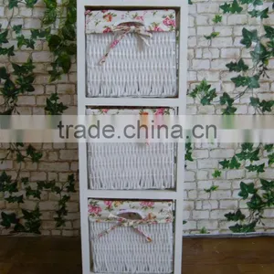 White Wooden Cabinet With Drawers/wooden Chest/wooden Furniture thumbnail-1
