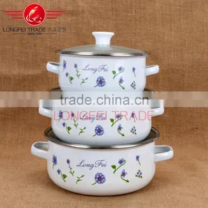 Cheaper Hot Sale 3pcs Enamel Cast Iron Cookware Wholesale thumbnail-1