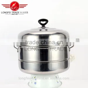 Natural Siliver Color Black Bakelite Handle Clear Stainless Steel Cooking Pot/ Steam Pot thumbnail-4