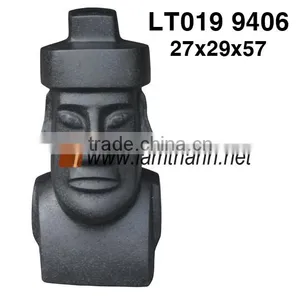Wholesale Black Light Stone Terrazzo Human Head Statue thumbnail-1