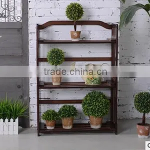 Solid Wood Indoor or Outdoor Flower Shelf Rack thumbnail-1