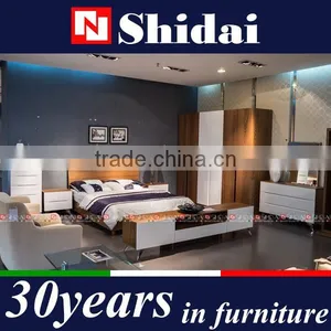 Latest Contemporary Wooden Platform Bed Designs Included Queen Size B-815 thumbnail-3