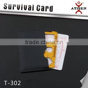 Colorfull Gold Stainless Steel Multi-functional in One Survival Porket Knife thumbnail-1