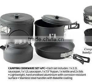 4 pc Camping Cookware Set thumbnail-1