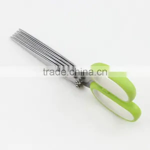 Five Stainless Steel Blades Multipurpose Kitchen Shear Culinary Herb Scissors thumbnail-6