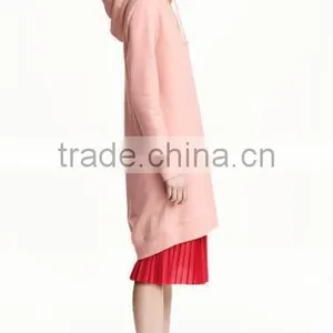 Fashion Streetwear Longline Wholesale Blank Pullover Hoodies Dress Plus Size Oversized Pink Fitted Xxxxl Hoodies Women thumbnail-2