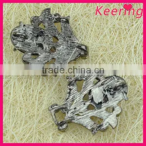 Fashionable Wholesale Shiny Black Rhinestone Metal Button WBK-1497 thumbnail-5