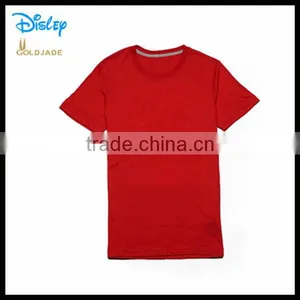 OEM 100% Cotton Plain Blank Black White Blue Red Grey Tubular O Round Neck Tee Shirts thumbnail-1