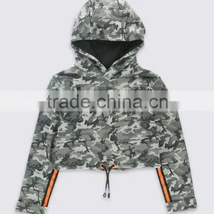 Cotton Rich Girls' Camouflage Print Hooded Top+short Kids Teenagers Pullover Hoodie Suit (5-16years) thumbnail-1