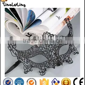 Women Elegant Sexy Black Lace Masquerade Eye Mask Carnival Dance Hand Mask thumbnail-2