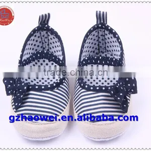 Navy Style Baby Girls Bowknot First Walker Shoes thumbnail-1
