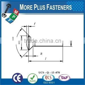 Made in Taiwan DIN 964 M5x40 Slotted Raised Countersunk Head Screw A4 Stainless Steel thumbnail-3
