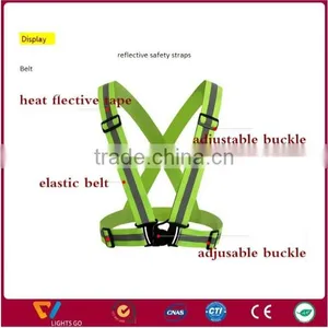 Adjustable Sports Reflective Safety Vest Running Belt Elastic Wrist Strap for Running thumbnail-1
