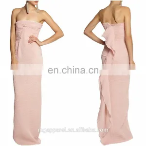 OEM Wholesale Latest Gown Designs off Shoulder Stretch Silk Organza Graduation Evening Gown Dresses 2015 thumbnail-1