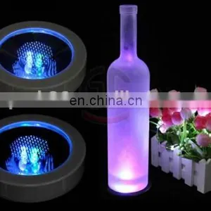 ABS Material 3*AAA Battery Led Glow Coaster Led Bottle Pads thumbnail-1