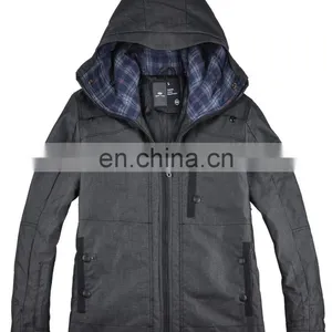Stylish Mens Spring Thin Paded Hooded Waterproof Long Jean Jacket thumbnail-1