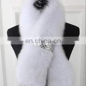 Luxury High Quality Colorful Real Fox Fur Scarf thumbnail-6
