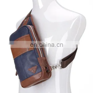 Small Practical Mens Pure Leather Shoulder Messenger Bag thumbnail-1