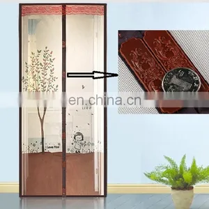 OEM&ODM Printing Magnetic Screen Door With Top Lace thumbnail-2