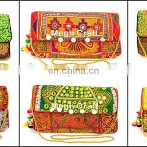 Vintage Banjara Clutch Bag- Ethnic Gypsy Tribal Banjara Coin Clutch -Traditional Boho Hippie Clutch thumbnail-1