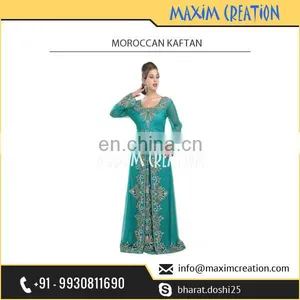 Superior Quality Material Made Moroccan Kaftan Having Hand Embroidery Available at Affordable Rate thumbnail-3