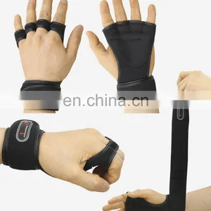 Professional Palm Cover Neoprene Weightlifting Gloves With Wrist Support thumbnail-1