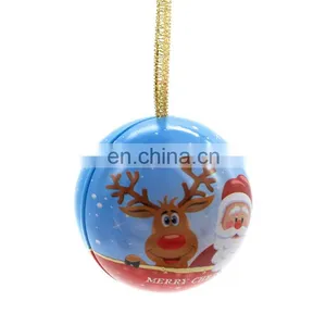 Empty Ball Shape of Tin Box for Christmas Gift Wholesale thumbnail-4