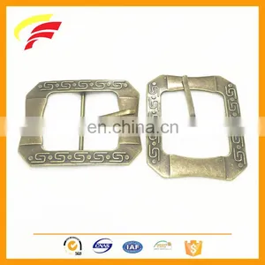 Metal Vintage Square Shape Pin Buckle Antique Style Tri-glide H Belt Buckle thumbnail-5