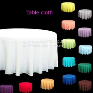 Cheap Festival Banquet 100% Polyester Heavy Weight Tablecloth Polyester Wedding Table Cloth thumbnail-4