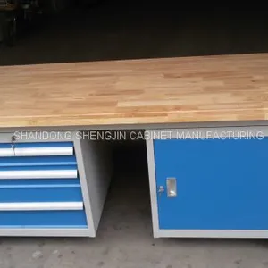 Factory Price Stainless Steel Work Table With Top Wooden thumbnail-4