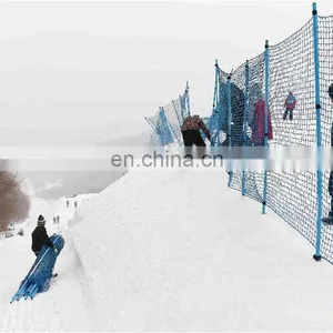 3.5mm Diameter Blue Red Skiing Fence Safety Net With Sticks thumbnail-6