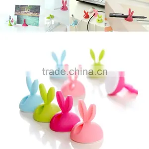 Cute Cartoon Rabbit Cable Drop Clip Desk Tidy Organiser Wire Cord USB Holder thumbnail-3