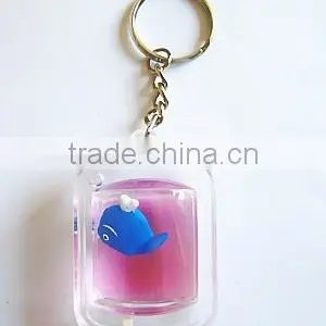 Liquid Unique Design Shape Keychain With Floater Inside, Wholesale Acrylic Key Chain thumbnail-1