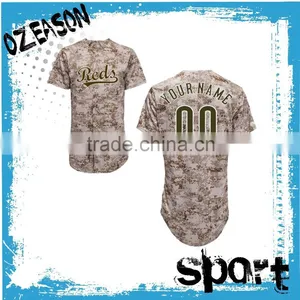 Custom Sublimated Camo Baseball Jersey,Cheap Dye Sublimation Baseball Uniforms thumbnail-1