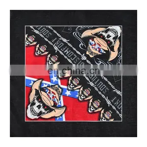 Factory Multi Color Square Cotton Sport Head Kerchief For Sale Polyester Square Designer Bandanas Headband Custom Logo thumbnail-2