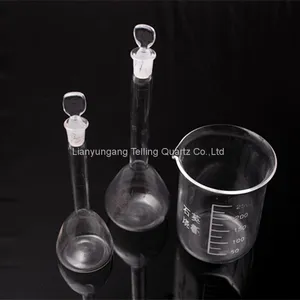 Chemistry Glassware Quartz Beaker Heat Resistant Quartz Glass Measuring Beaker Graduation Interval Glass Beaker With Spout thumbnail-2