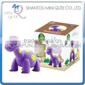 Mini Qute Bonnie Kawaii Jurassic Park Plesiosaurus DIY Cartoon Model Building Block Plasticine Clay Educational Toy NO.BN9986-4 thumbnail-1