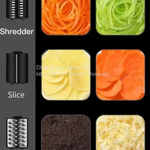 Vegetable Slicer Electric Vegetable Cutter Large Capacity Rotary Grater Masher Storm Drum Vegetable Cutter（Wechat:13510231336） thumbnail-3