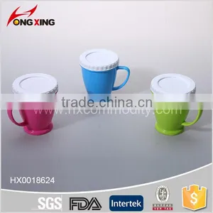 300ML PP PLASTIC MUG WITH LID FOR OFFICE thumbnail-6