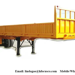 3 Axles 60Tons Side Wall Cargo Semi Trailers thumbnail-1