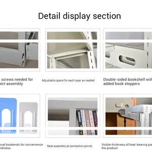 Retail Display Bookcase | HN-RC01 | Double Sided | Bookstop Design | Commercial Grade | Bookstore Shelving- OEM/ODM Factory thumbnail-4