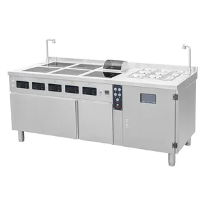 Commercial Burner With Soup Machine Multi-Burner Noodle Stove With Integrated Soup Station thumbnail-1