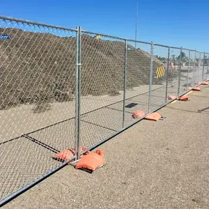 Manufacturer Customized Hook Net Temporary Mobile Guardrail Frame Removable Foot Temporary Boundary Wall Barrier Fence thumbnail-4