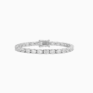 Shining Star Jewelry Women's Cubic Zirconia Oval Cut 925 Silver Tennis Bracelet thumbnail-5